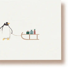  tucán y limón // Postkarte Pinguin mit Geschenken