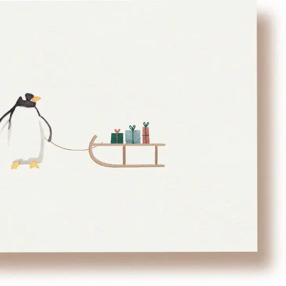 tucán y limón // Postkarte Pinguin mit Geschenken