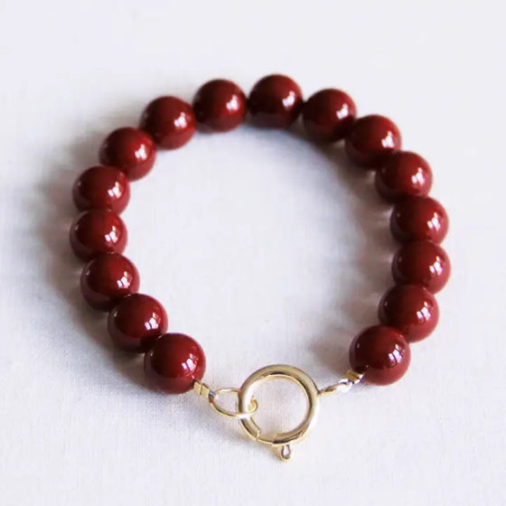 Bazou // Armband Pierre naturelle XL Burgundy