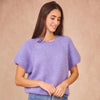 Calie Paris // Pullover Kidmohair kurzarm Lilas