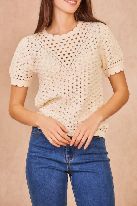  Calie Paris // Stricktop Margo Ecru