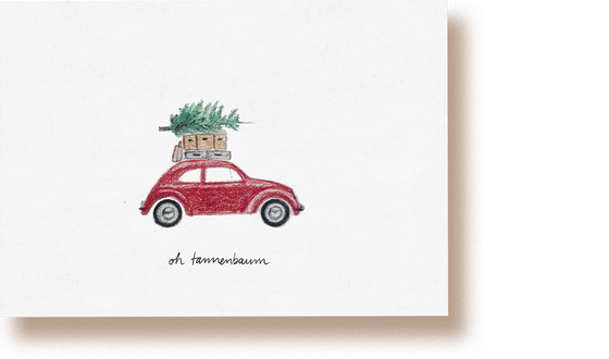 tucán y limón // Postkarte Oh Tannenbaum