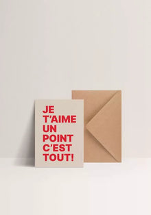  Papier and Co. // Karte je t'aime un point c'est tout