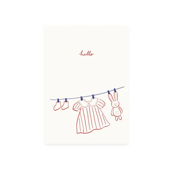 Melt Atelier // Postkarte Bonjour Geburt