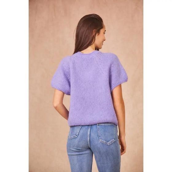 Calie Paris // Pullover Kidmohair kurzarm Lilas