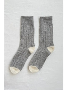  Le Bon Shoppe // Classic Cashmere Socks Grey Melange