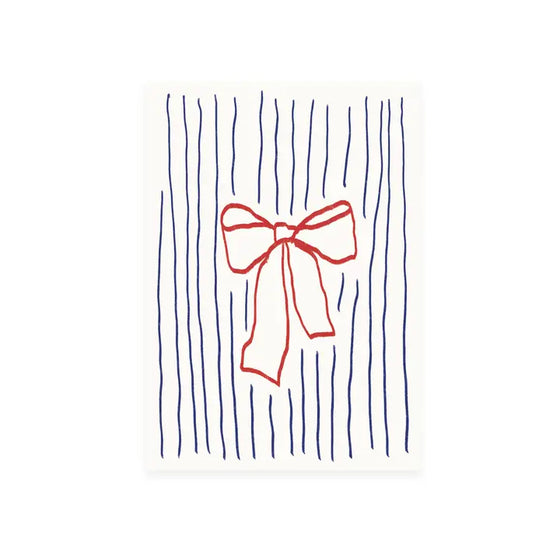 Melt Atelier // Postkarte Schleife Rot Navy