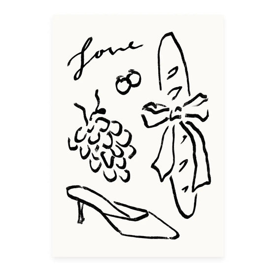 Melt Atelier // Postkarte Love Baguette