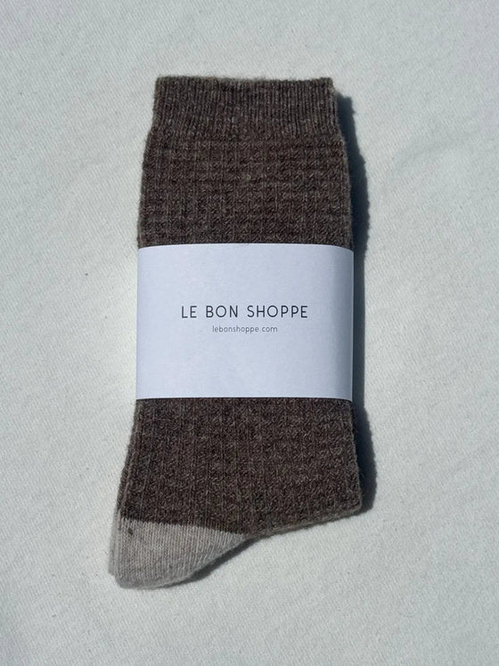 Le Bon Shoppe // Socks Waffle Brown/Oatmeal