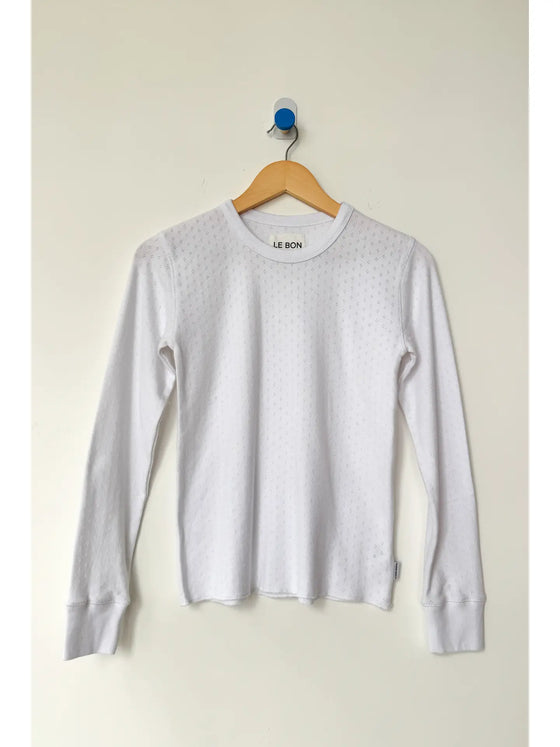 Le Bon Shoppe // Shirt Pointelle Blanche Neige
