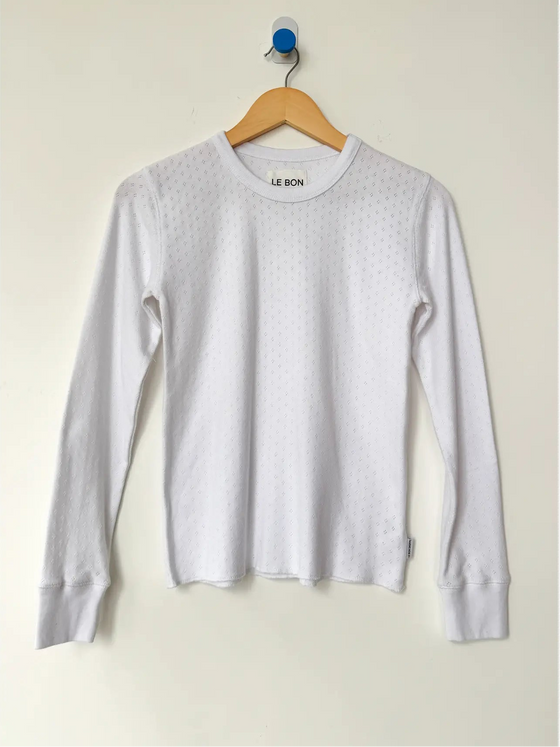 Le Bon Shoppe // Shirt Pointelle Blanche Neige