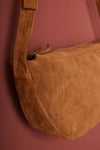 Ann Kurz // Soft Half-Moon Shape Bag Ruffle Cuoio