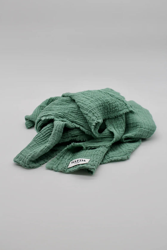 Wayda // Tuch Small 70x70 Jade Green
