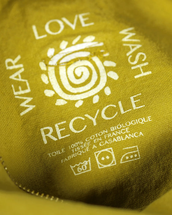 Craie Studio // Trousse Wear Wash Love Recycle Moutarde