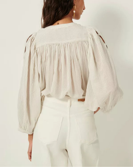 SESSUN // Bluse Lucy H Whiblack