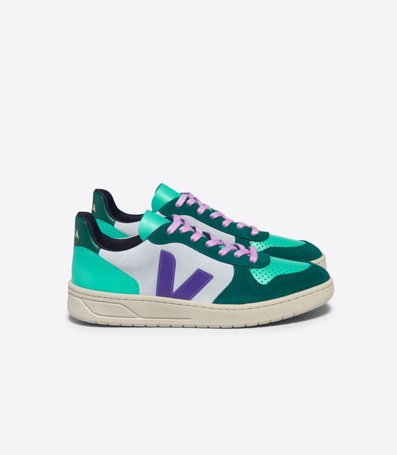 VEJA // Sneaker V-10 Suede Multi Swan Purple Pierre