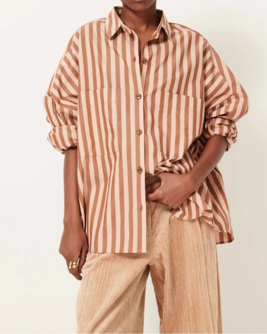 SESSUN // Hemd Fontania Toffee Blush