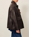 SESSUN // Lederjacke Harriboyd Coffee