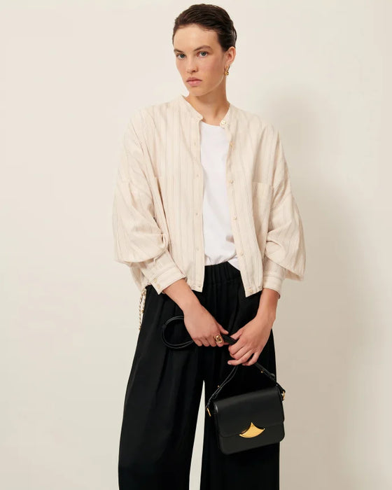 SESSUN // Hemd Cadaques Milkyblack