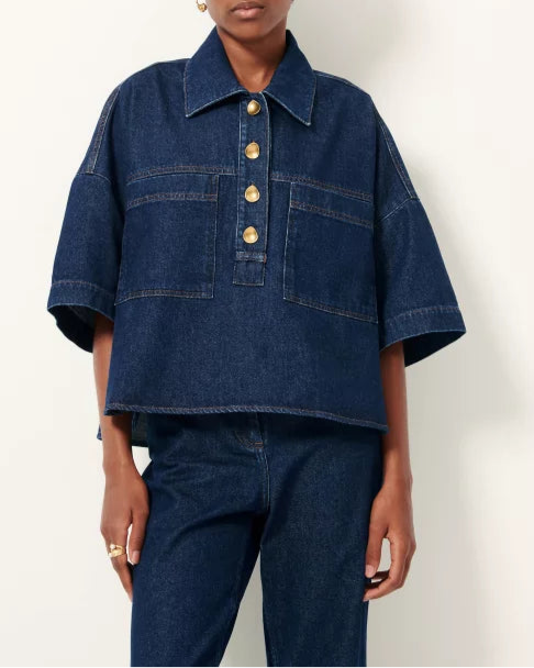 SESSUN // Jeanshemd Newport Bluenim