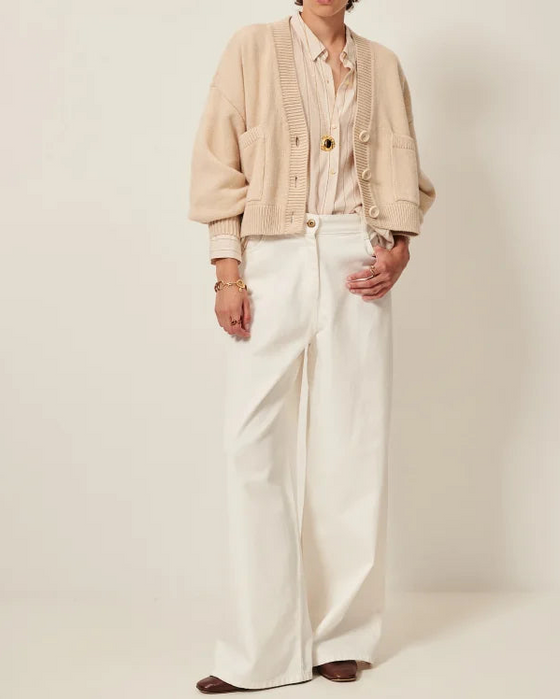 SESSUN  // Cardigan Rossato Fleur de Sel