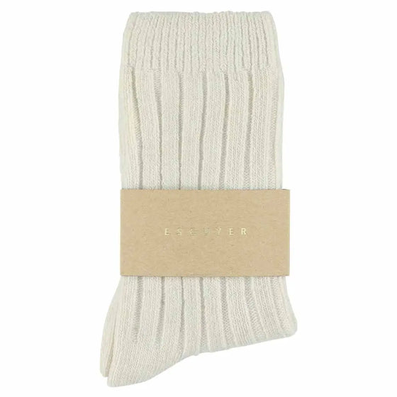 ESCUYER // Socken Cashmere Wolle Ecru
