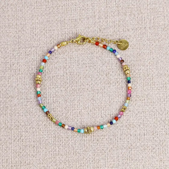 Cleias // Armband Tiya Acier/Perles Multico