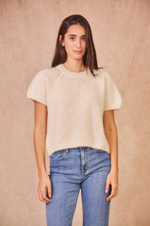  Calie Paris // Pullover Kidmohair kurzarm Ecru