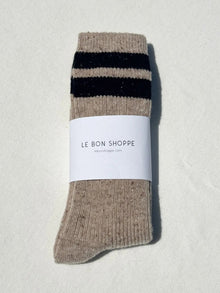  Le Bon Shoppe // Snow Varsity Socks Beige/Noir