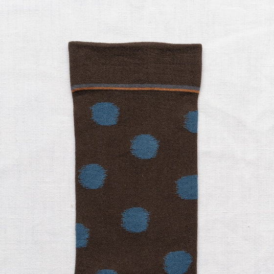 Bonne Maison // Chaussette Pois Terre d'Ombre