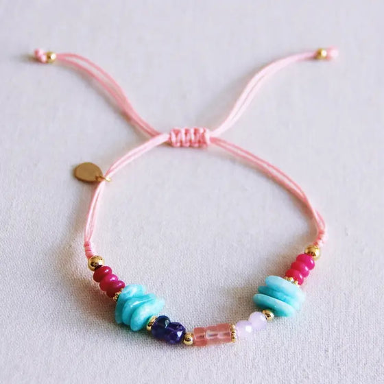 Bazou // Armband Satin Pierres précieuses Turquoise