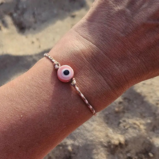 Ibiza Boutique // Armband Auge Rosé Keramik