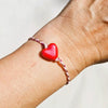 Ibiza Boutique // Armband Herz Rot Keramik