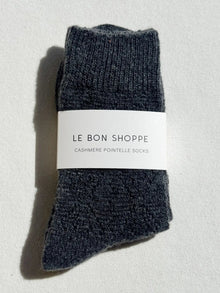  Le Bon Shoppe // Socks Cachemire Pointelle Charbon