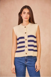 Calie Paris // Strickweste Martine rayures bleu