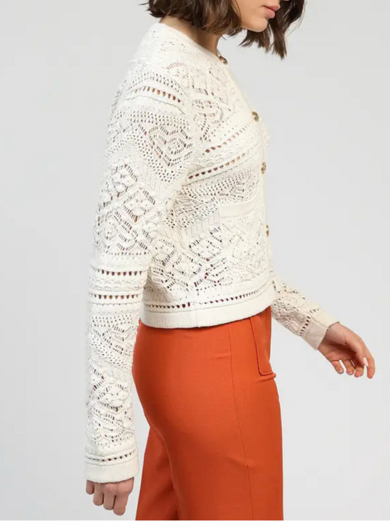 An'ge // Strickjacke Vefiti Ecru