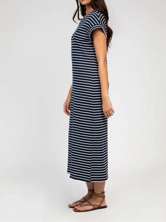 An'ge // Kleid Enoha Stripes Marine