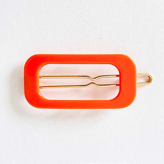 Mimi's Glow // Haarspange eckig Mara Orange