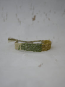 MYRIAM BALAŸ // Bracelet Loom N° 96 Vert Doré
