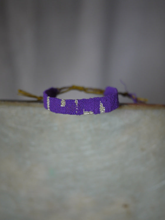 MYRIAM BALAŸ // Bracelet Loom N° 298 Violet Doré