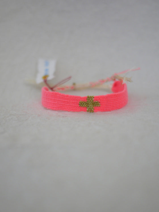 MYRIAM BALAŸ // Bracelet Loom N° 247 Néon Pink
