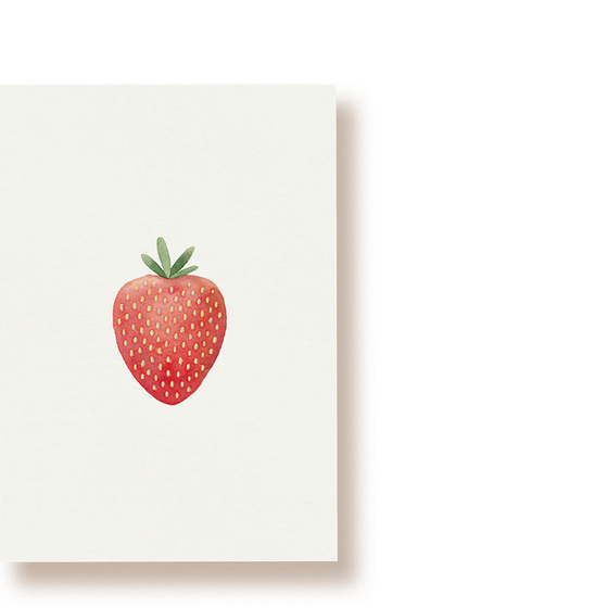 tucán y limón // Postkarte Erdbeere