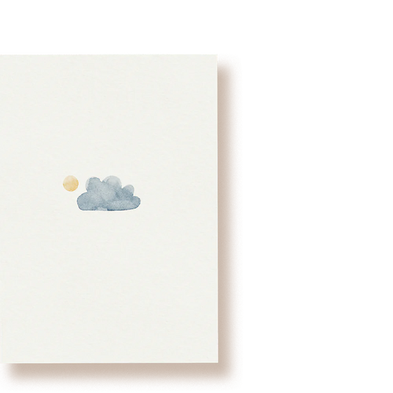 tucán y limón // Postkarte Wolke mit Sonne