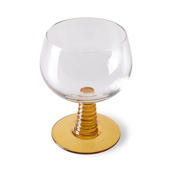HKliving // Weinglas Swirl Low Ochre