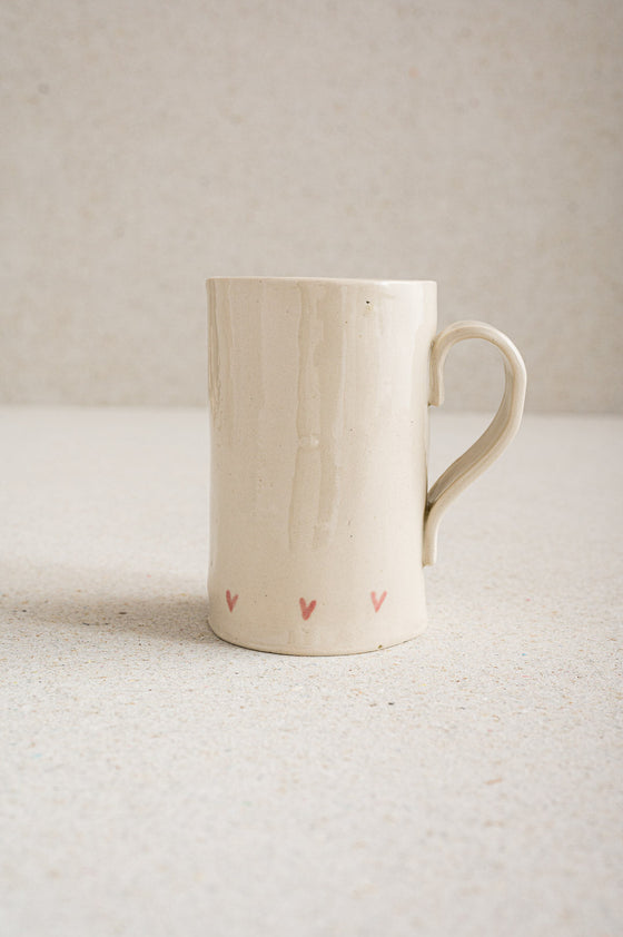 Bleu Clèmentine // Mug Petit Coeur Rose